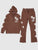 Rebel Cross FLC Hoodie Stacked Brown Set
