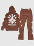 Rebel Cross FLC Hoodie Stacked Brown Set